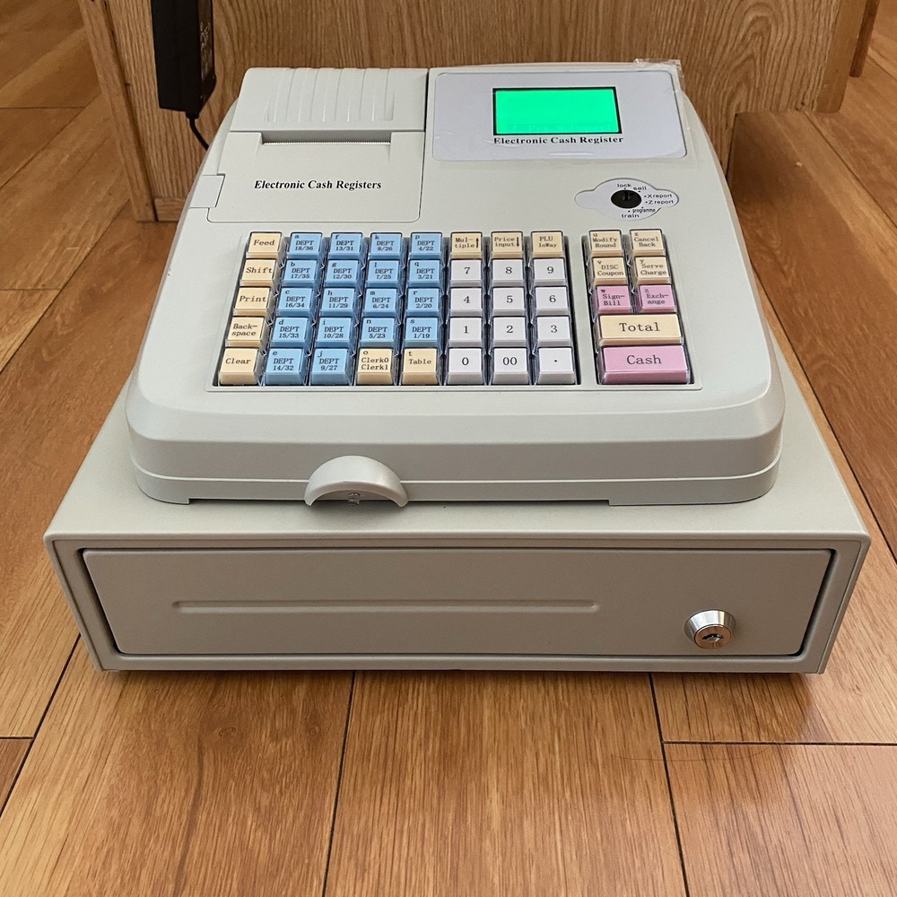 NEW Electronic Cash Register 48 Keys Cash Management System with Thermal Printer - Picture 8 of 8